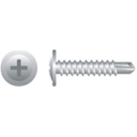 Self-Drilling Screw, #8-18 X 1-1/4 In, Passivated Stainless Steel Truss Head Phillips Drive